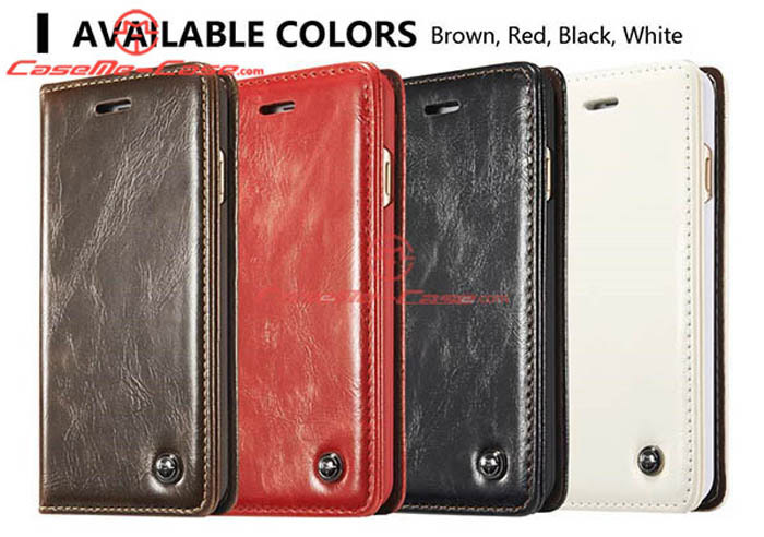 CaseMe iPhone 6S Magnetic Flip Leather Wallet Case