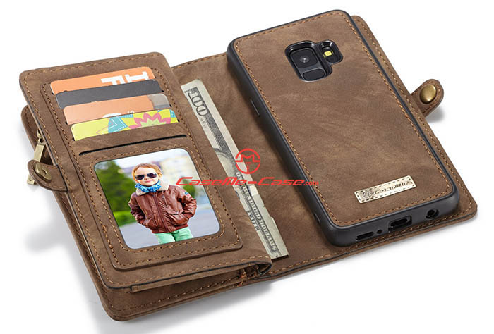 CaseMe Samsung Galaxy S9 Detachable Zipper Wallet 2 in 1 Folio Case