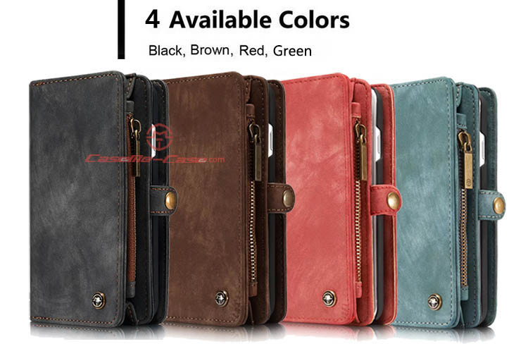 CaseMe iPhone 7 Plus Detachable 2 in 1 Zipper Wallet Folio Case