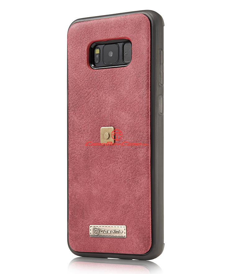 CaseMe Galaxy S8 Metal Buckle Wallet Case Red 12