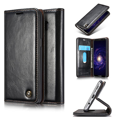 CaseMe Samsung Galaxy S8 Plus Magnetic Flip PU Leather Wallet Case Black