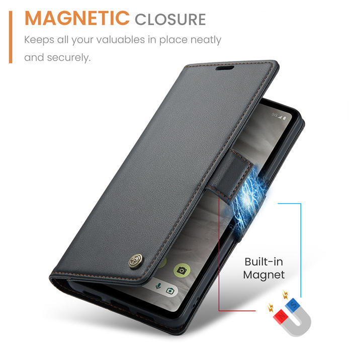 CaseMe Google Pixel 7A Wallet RFID Blocking Magnetic Buckle Case