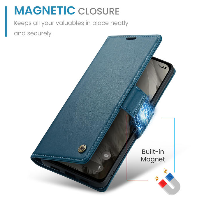 CaseMe Google Pixel 8 Wallet RFID Blocking Magnetic Buckle Case