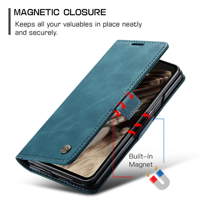 CaseMe Google Pixel Fold Wallet Kickstand Leather Case with Wrist Strap