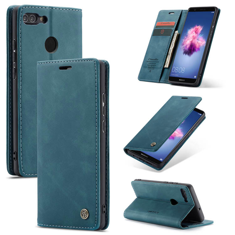 Stylish Flip Leather Wallet Phone Case for Huawei P Smart 2017 5.65 Huawei P Smart 2018 Phone Cover Mulbess Huawei P Smart Case Black Honor 9 Lite Case