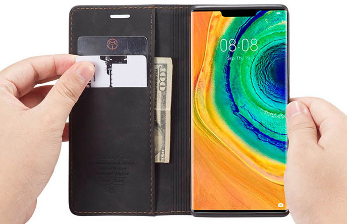 CaseMe Huawei Mate 30 Pro Wallet Kickstand Magnetic Flip Leather Case