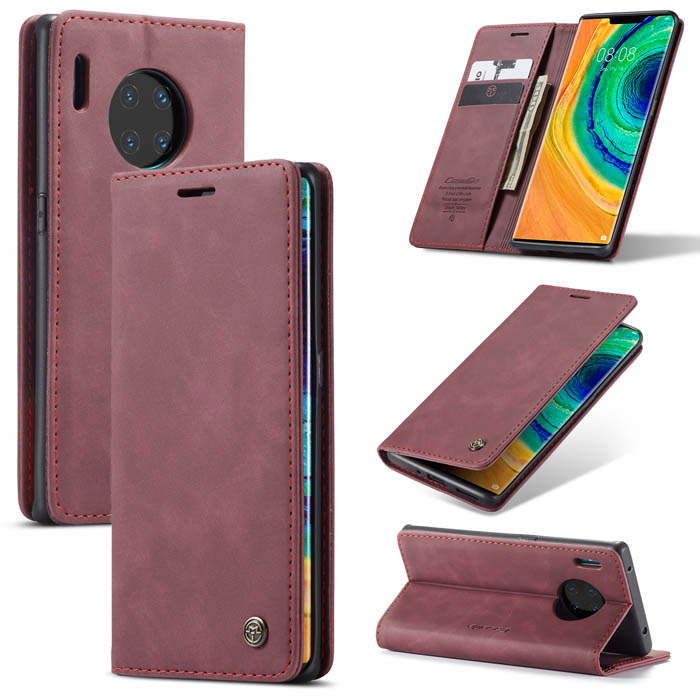 CaseMe Huawei Mate 30 Pro Wallet Kickstand Magnetic Case Red