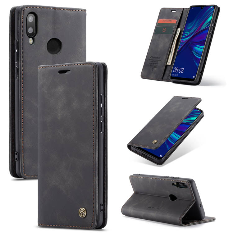CaseMe Huawei P Smart 2019 Wallet Kickstand Magnetic Case Black - Click Image to Close
