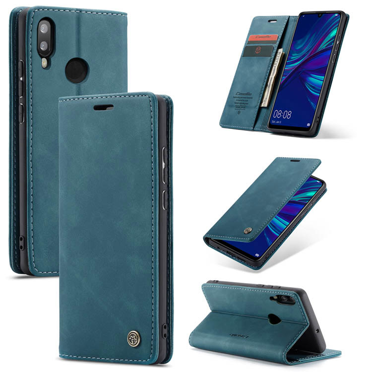 CaseMe Huawei P Smart 2019 Wallet Kickstand Magnetic Case Blue - Click Image to Close