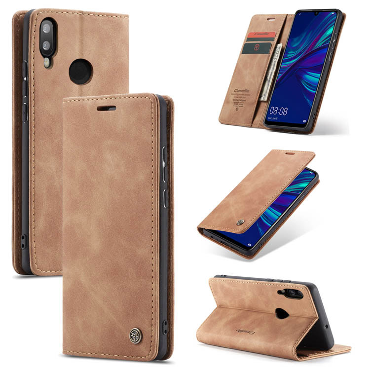 CaseMe Huawei P Smart 2019 Wallet Stand Magnetic Case Brown