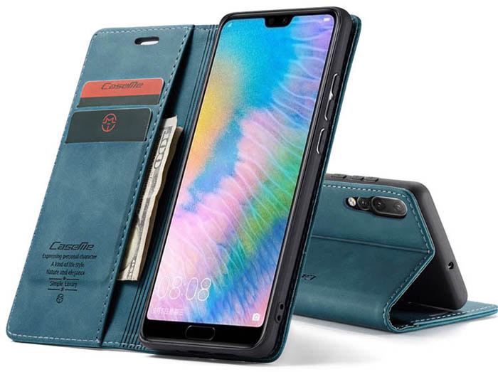 CaseMe Huawei P20 Wallet Kickstand Magnetic Flip Leather Case