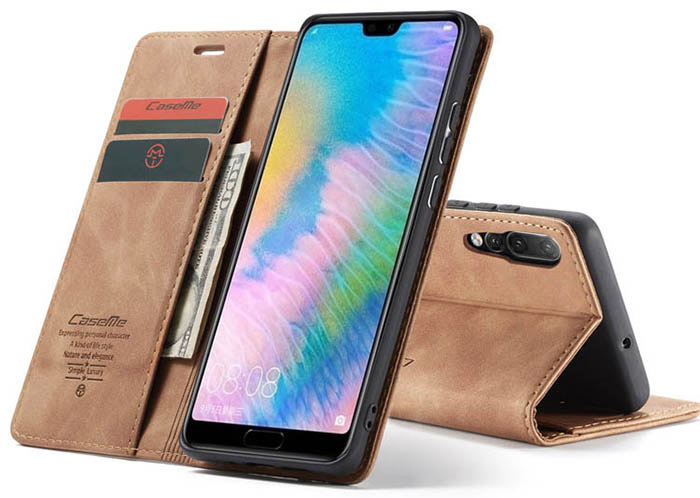 CaseMe Huawei P20 Pro Wallet Kickstand Magnetic Flip Leather Case
