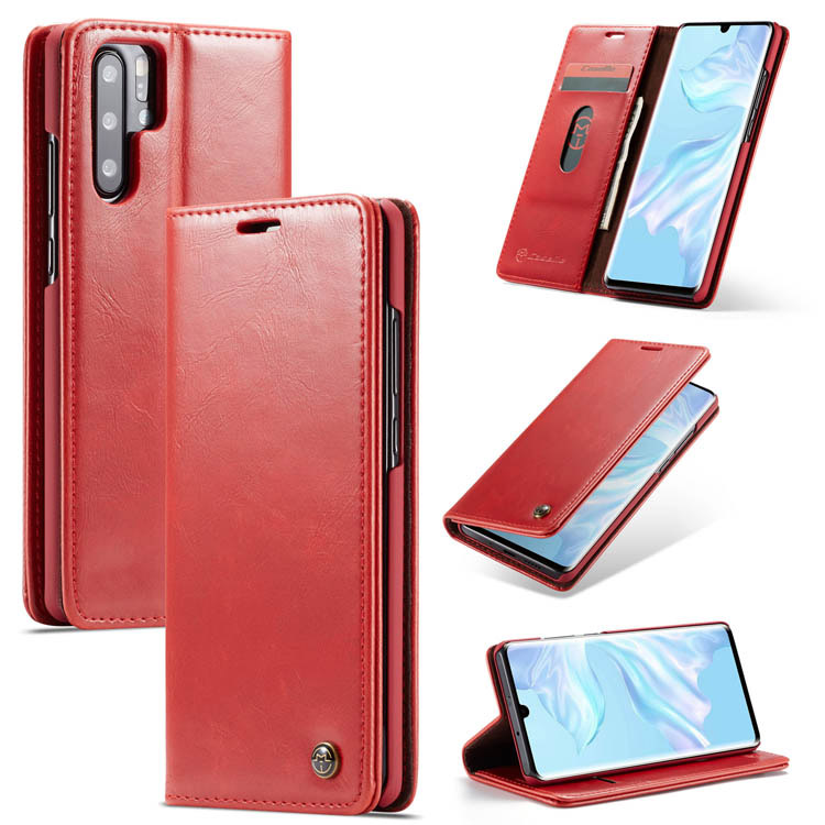 CaseMe Huawei P30 Pro Wallet Stand Magnetic Flip Case Red