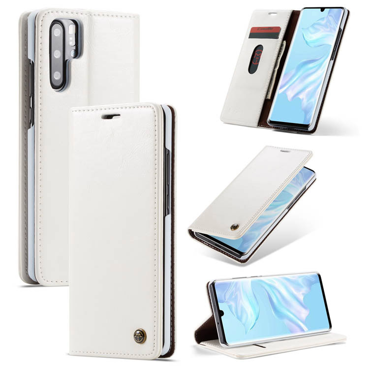 CaseMe Huawei P30 Pro Wallet Stand Magnetic Flip Case White