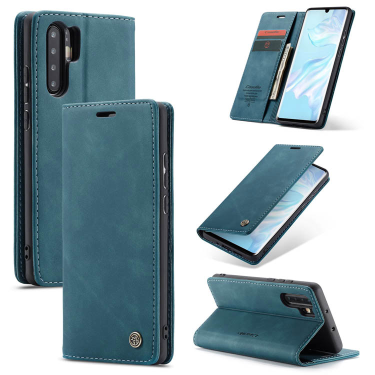 CaseMe Huawei P30 Pro Wallet Kickstand Magnetic Flip Case Blue