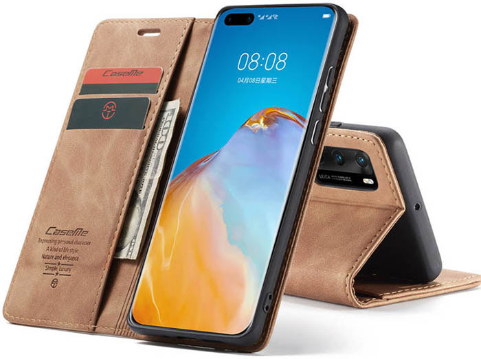 CaseMe Huawei P40 Wallet Kickstand Magnetic Flip Leather Case