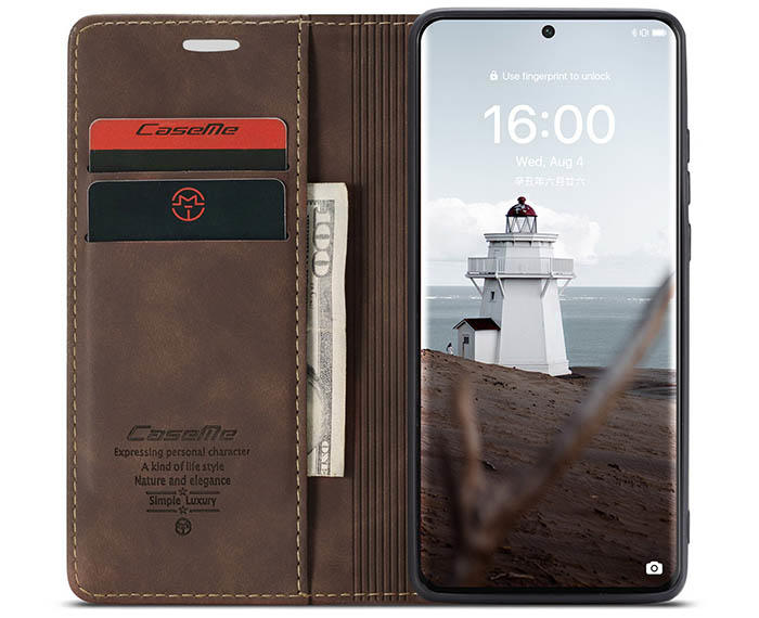 CaseMe Huawei P50 Pro Wallet Kickstand Magnetic Flip Leather Case