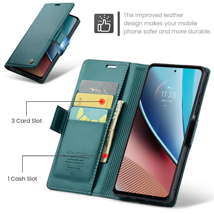 CaseMe Motorola Moto G Stylus 5G 2023 Wallet RFID Blocking Magnetic Buckle Case