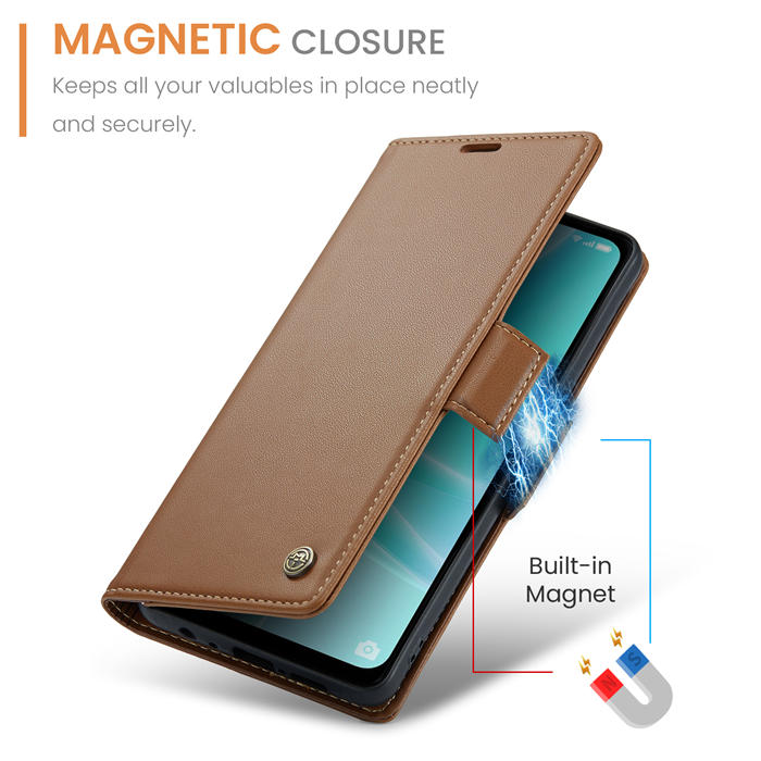 CaseMe OPPO A57 4G 2022/OPPO A57S 4G/OPPO A77 4G/OPPO A57E 4G/OPPO A77S/OnePlus Nord N20 SE 4G Wallet RFID Blocking Magnetic Buckle Case