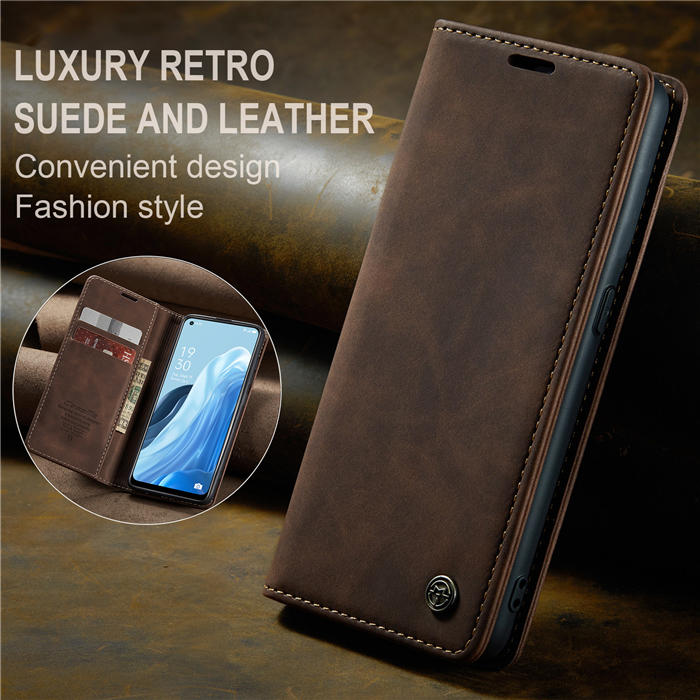 CaseMe OPPO Reno8 4G Wallet Suede Leather Case