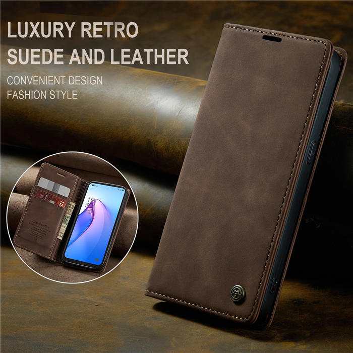 CaseMe OPPO Reno8 5G Wallet Suede Leather Case