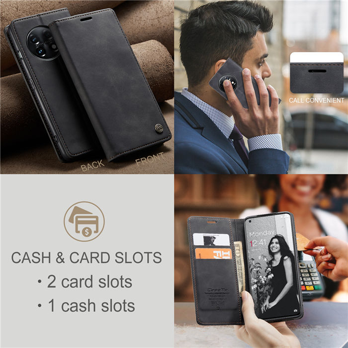 CaseMe OnePlus 11 Wallet Suede Leather Case
