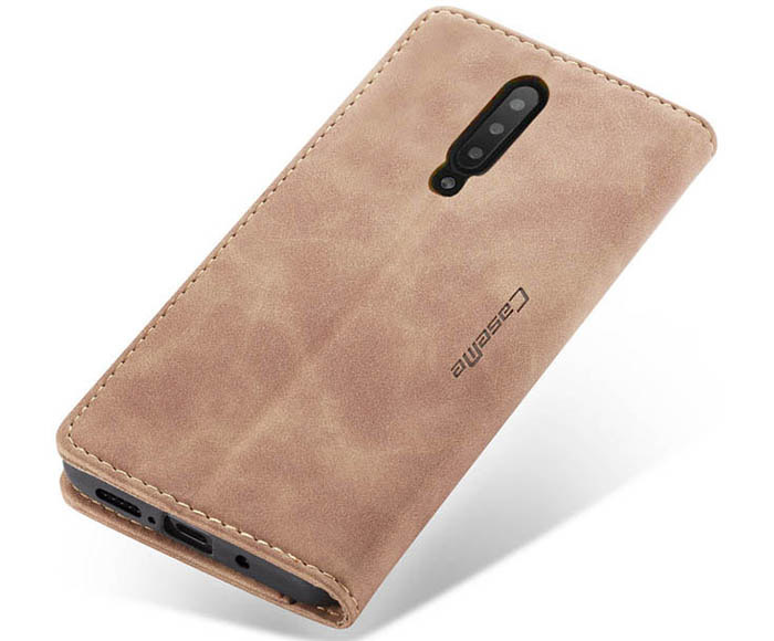 CaseMe OnePlus 7 Pro Retro Wallet Kickstand Magnetic Flip Leather Case