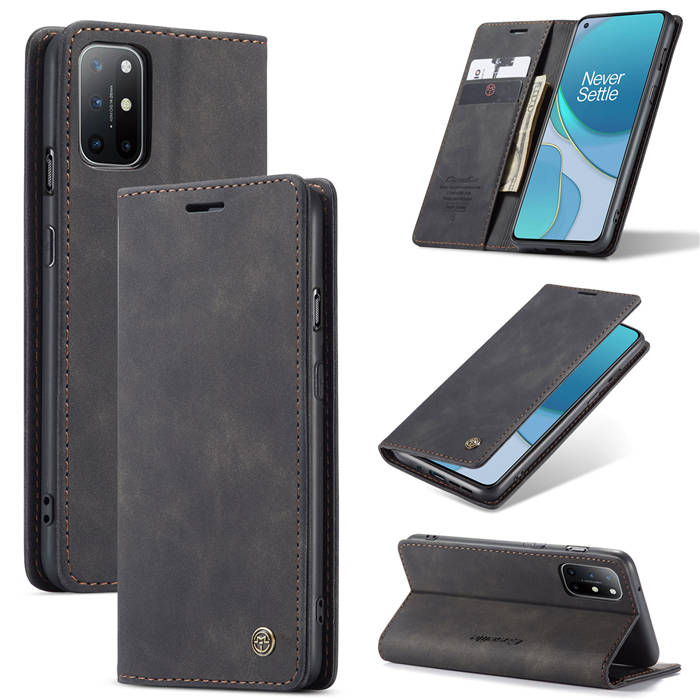 CaseMe OnePlus 8T Wallet Stand Magnetic Case Black