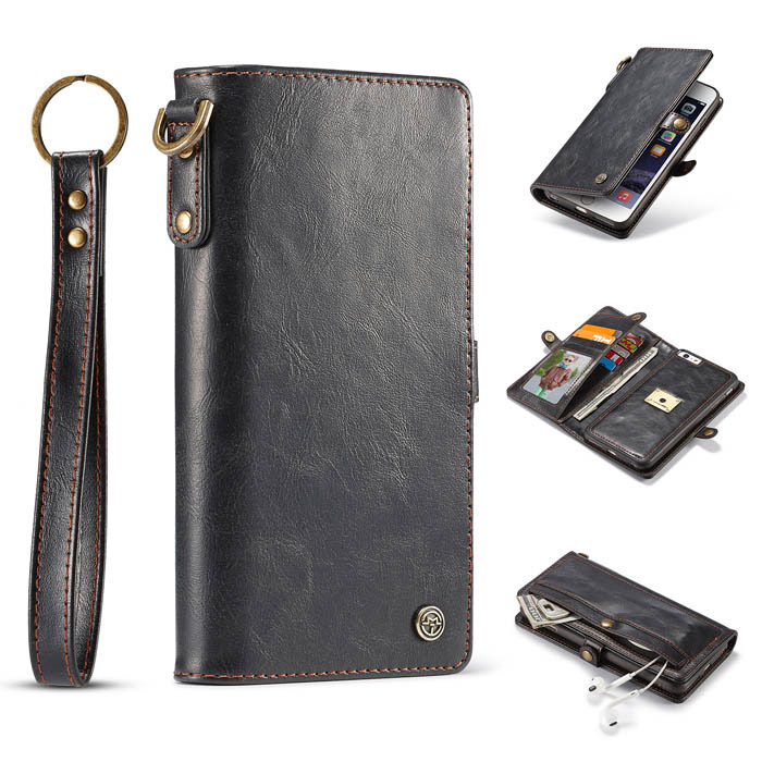 CaseMe iPhone 6/6s Wallet Magnetic Detachable 2 in 1 Case Black