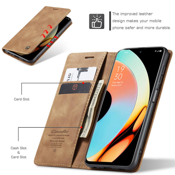 CaseMe OPPO Realme 10 Pro 5G Wallet kickstand Magnetic Leather Case