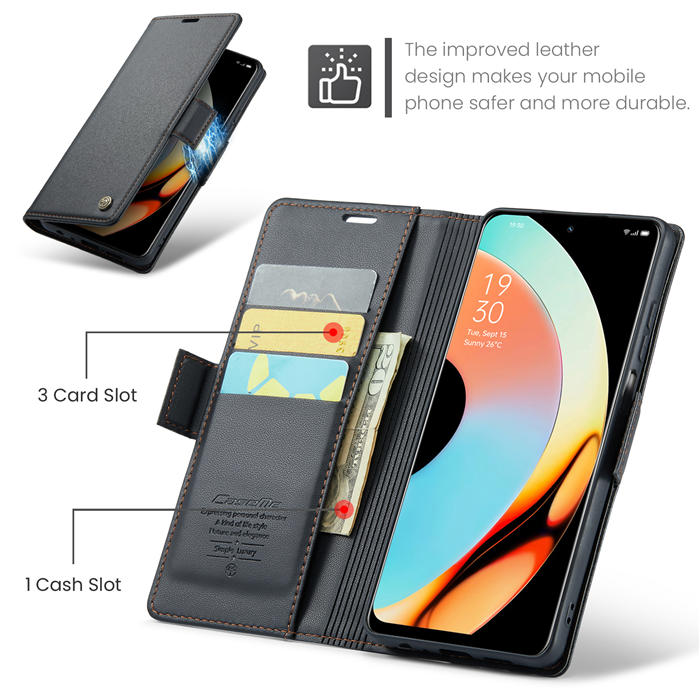 CaseMe OPPO Realme 10 Pro 5G Wallet RFID Blocking Magnetic Buckle Case