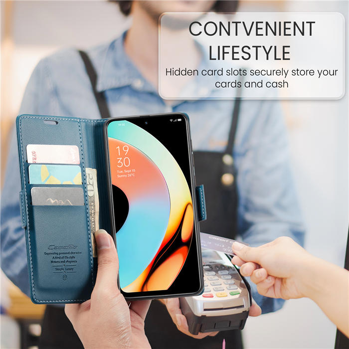 CaseMe OPPO Realme 10 Pro 5G Wallet RFID Blocking Magnetic Buckle Case