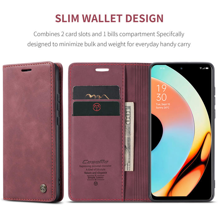 CaseMe OPPO Realme 10 Pro Plus Wallet kickstand Magnetic Leather Case