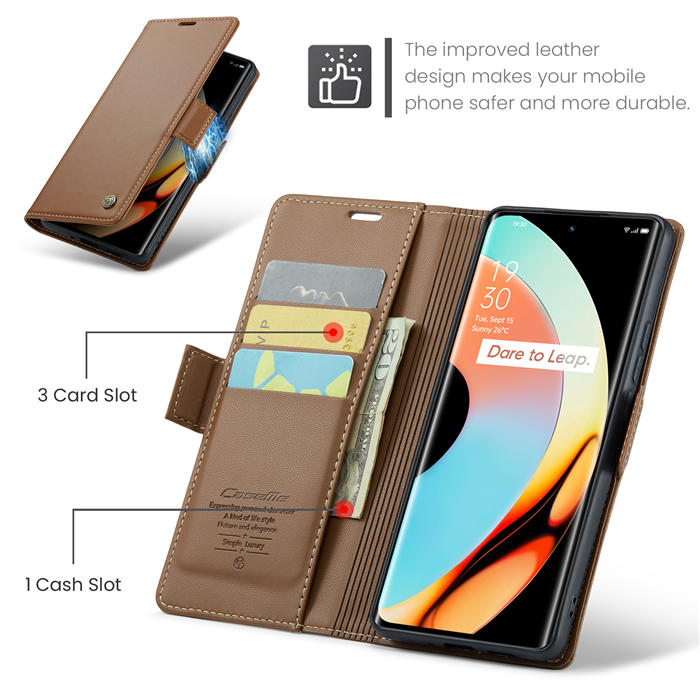 CaseMe OPPO Realme 10 Pro Plus Wallet RFID Blocking Magnetic Buckle Case