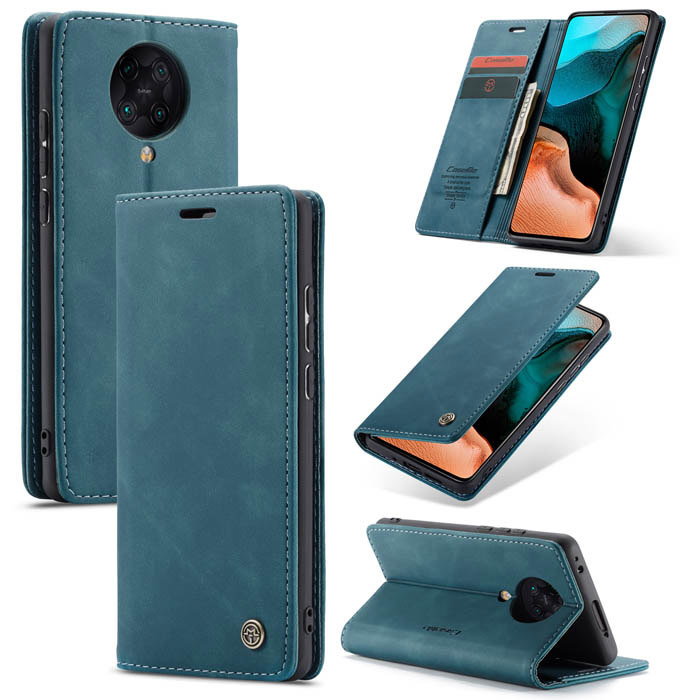CaseMe Xiaomi Redmi K30 Pro Wallet Kickstand Flip Case Blue