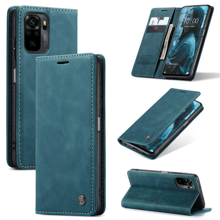 CaseMe Xiaomi Redmi Note 10 4G/Note 10S Wallet Magnetic Case Blue