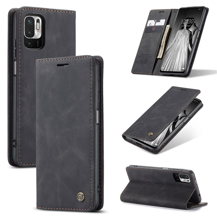 CaseMe Xiaomi Redmi Note 10 5G Wallet Kickstand Case Black