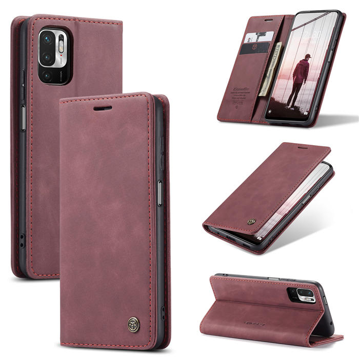CaseMe Xiaomi Redmi Note 10 5G Wallet Kickstand Case Red