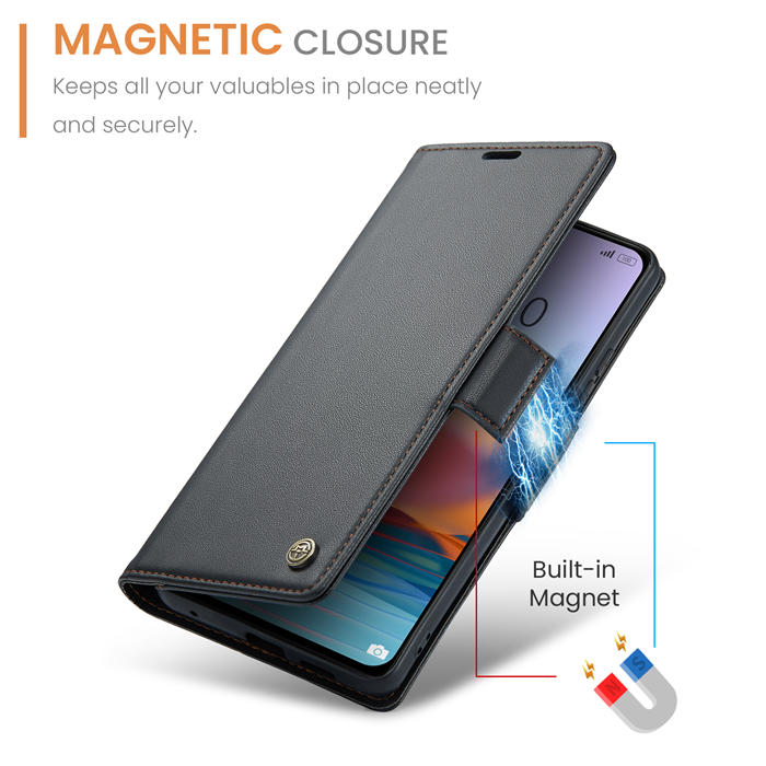 CaseMe Xiaomi Redmi Note 11 Pro 5G Wallet RFID Blocking Magnetic Buckle Case