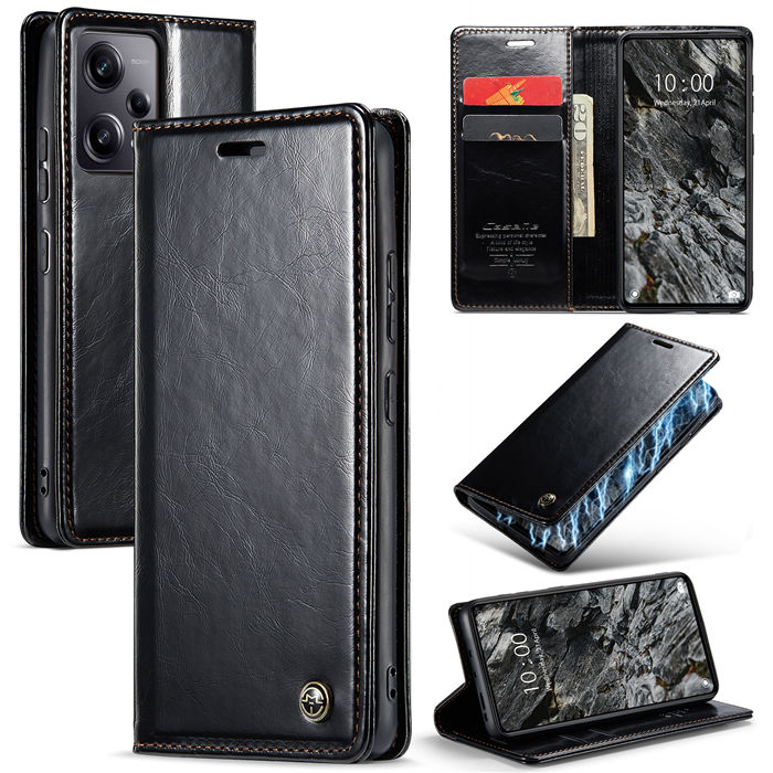 CaseMe Xiaomi POCO X5 Pro 5G Wallet Luxury Case Black