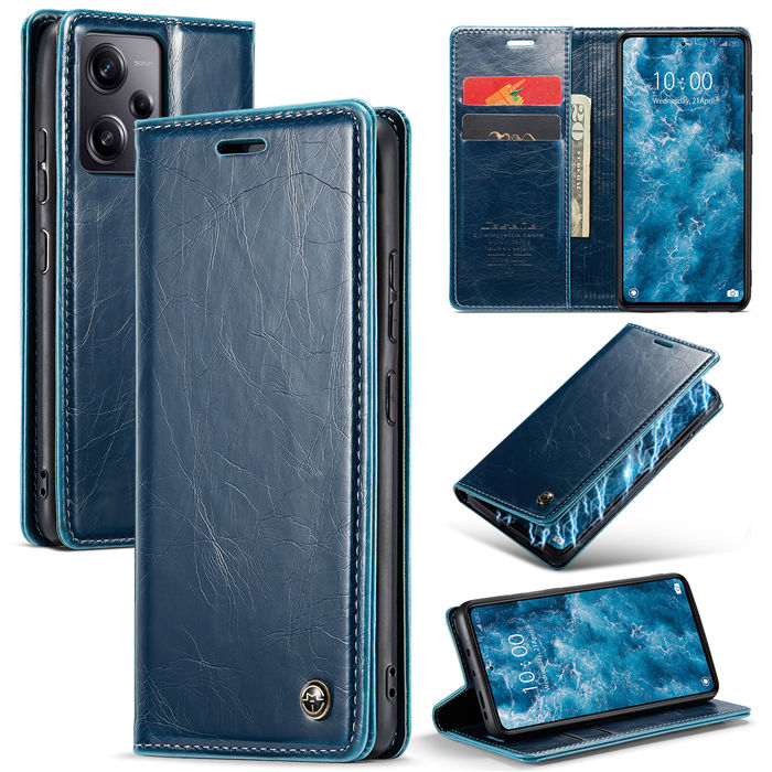 CaseMe Xiaomi POCO X5 Pro 5G Wallet Luxury Case Blue