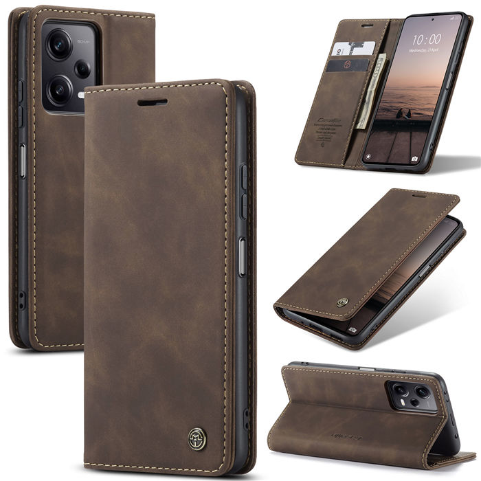 CaseMe Xiaomi POCO X5 Pro 5G Wallet Retro Leather Case Coffee