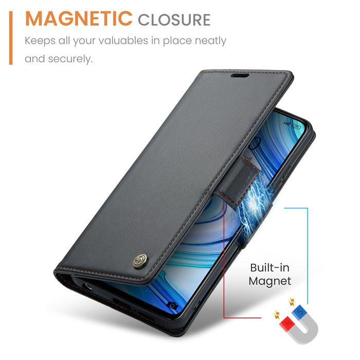 CaseMe Xiaomi Redmi Note 9S/Redmi Note 9 Pro/Redmi Note 9 Pro Max Wallet RFID Blocking Magnetic Buckle Case