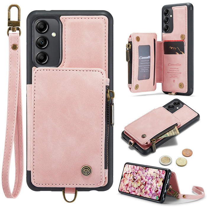 CaseMe Samsung Galaxy A14 5G Wallet RFID Blocking Case Pink