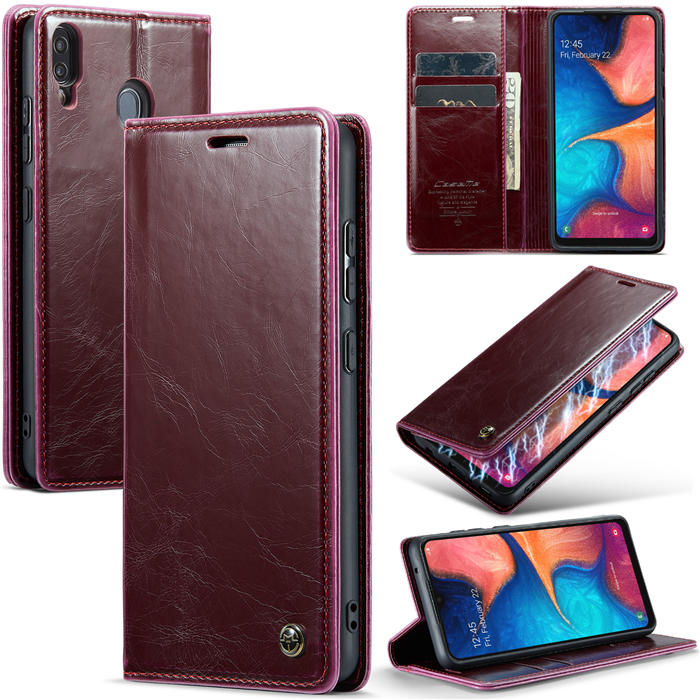 CaseMe Samsung Galaxy A20/A30 Wallet Magnetic Case Red