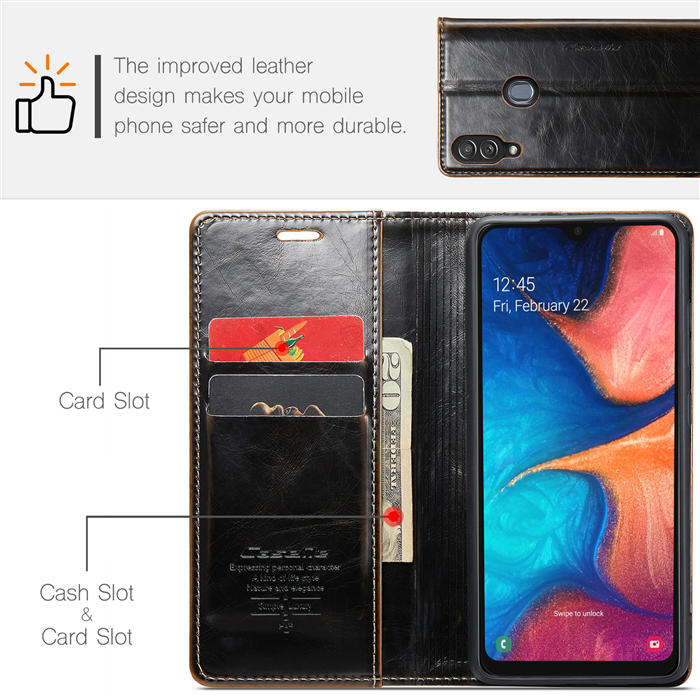 CaseMe Samsung Galaxy A20/A30 Wallet Kickstand Magnetic Flip Case