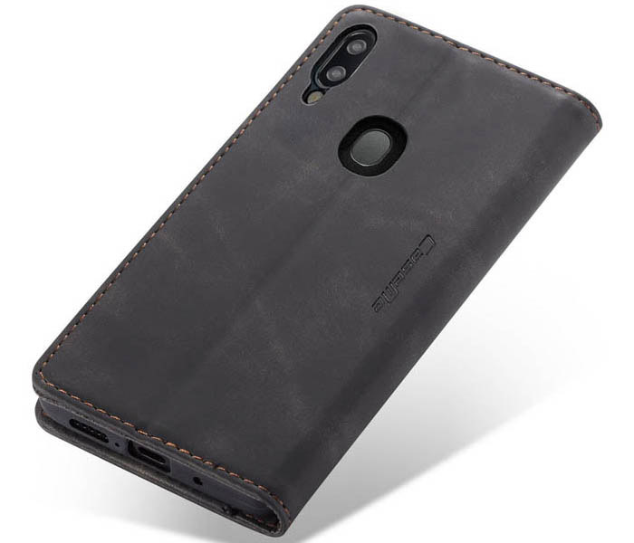CaseMe Samsung Galaxy A20 Retro Wallet Kickstand Magnetic Flip Leather Case