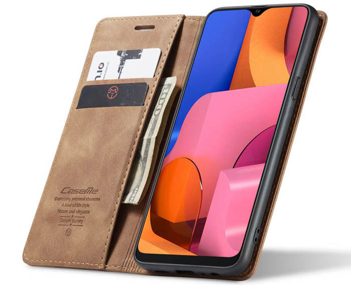 CaseMe Samsung Galaxy A20S Wallet Kickstand Magnetic Flip Leather Case