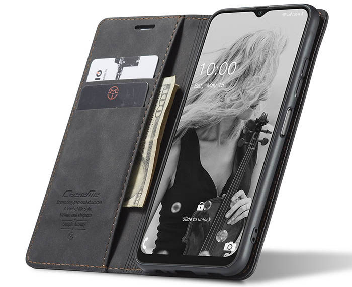 CaseMe Samsung Galaxy A22 5G Wallet Kickstand Magnetic Flip Leather Case