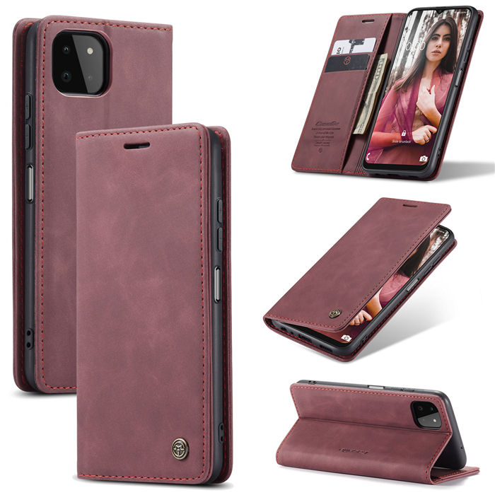 CaseMe Samsung Galaxy A22 5G Wallet Kickstand Case Red